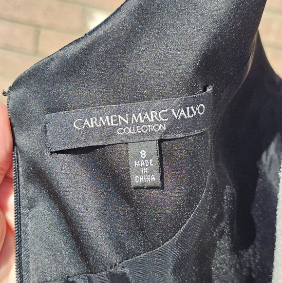 Carmen Marc Valvo silk beaded cocktail dress - Picture 4 of 9